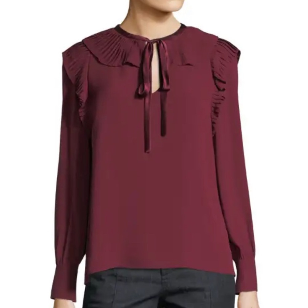 NWT Tory Burch Diana Top Size 8 - Imperial Garnet